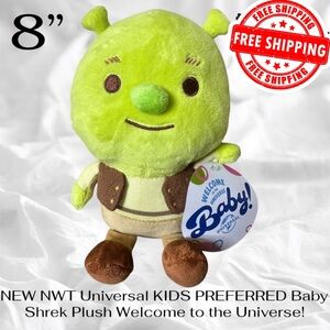 Universal KIDS PREFERRED BABY Shrek 8" in. Plush Welcome to the Universe NEW NWT